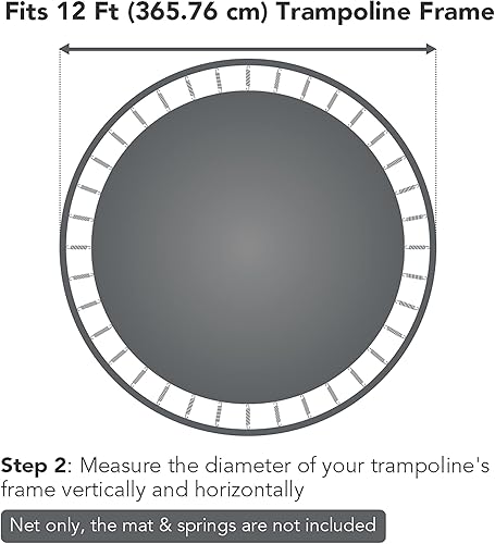 Miniatura 4 de AW Red de malla para trampolín, accesorios para trampolín, malla de seguridad de repuesto, red interna de 121415 pies (solo red)