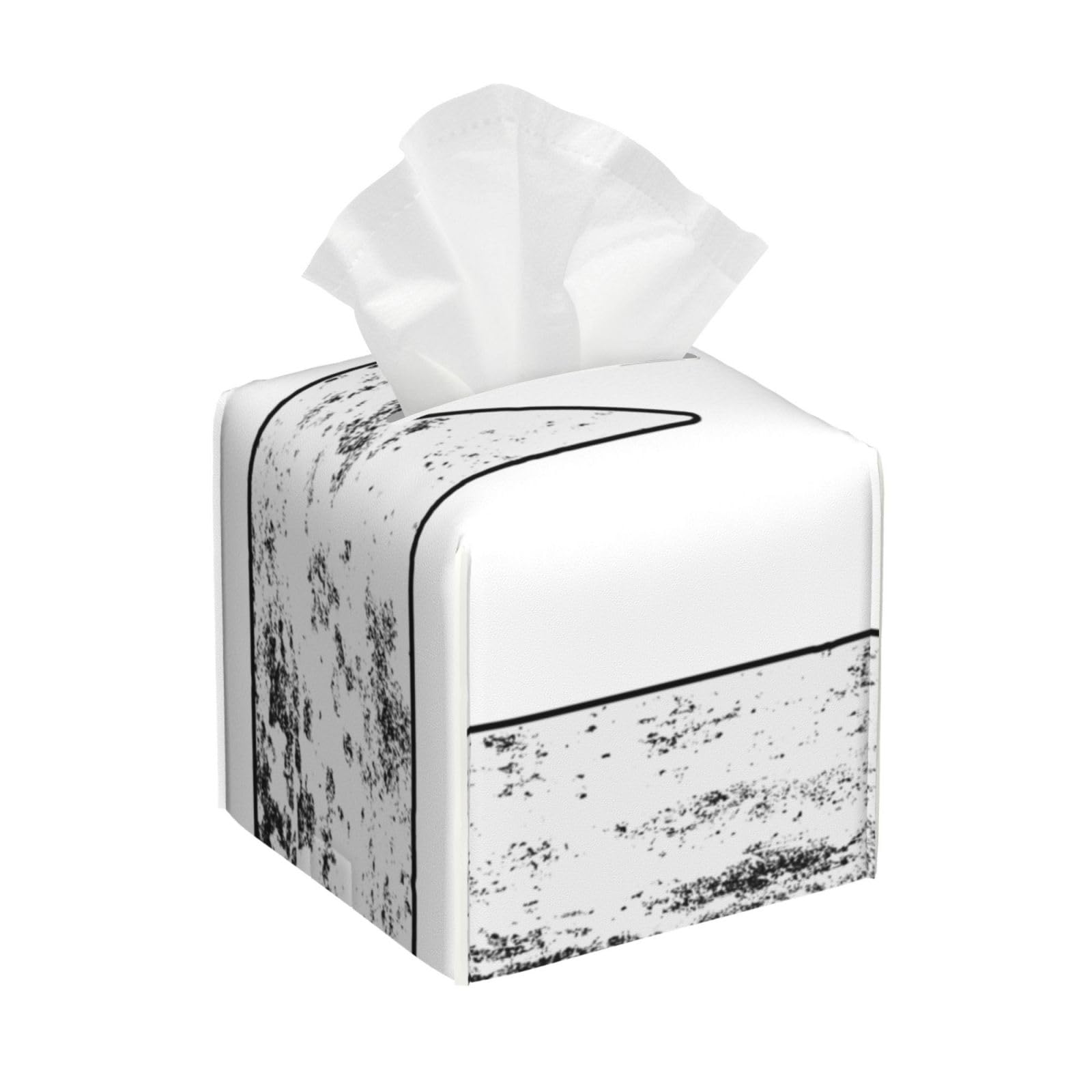 Puerto Rico Flag 2 Square PVC Tissue Box Cover Modern Decorative Holder for Bathroom Vanity