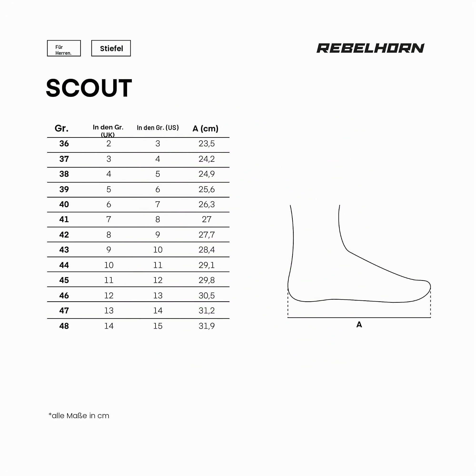 REBELHORN Scout Motorradstiefel Herren und Damen | PU Leder | Hipora Membran | Zwei Lange Reißverschlüsse | Verstärkte Zehen, Fersen und Knöchel | Doppel und Dreifachnähte | Größen bis 48