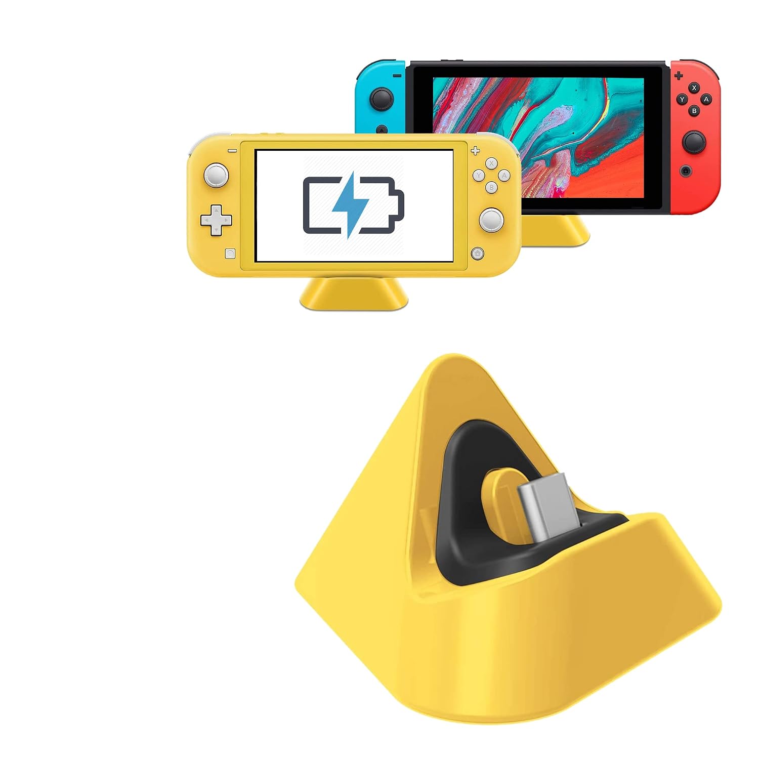 Charging Dock for Nintendo Switch Lite, Charging Stand Station Compatible with Nintendo Switch (Gray)