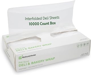 Restaurantware-RW Base 10.75 x 10 Inch Plastic Deli Sheets, 1000 Interfolded Butcher Plastic Wraps - Pre-Cut, Disposable, Clear Sandwich Wrap Sheets, Microwavable, Freezable