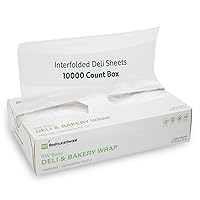Vista 1 de Restaurantware -RW Base - Hojas de plástico para delicatessen de 10.75 x 10 pulgadas, 10000 envolturas de plástico de carnicero entrelazadas