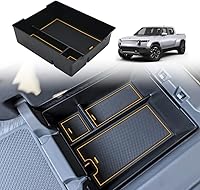 Vista 11 de BestEvMod para Rivian R1T y Rivian R1S Accesorios Bandeja Organizadora de Consola Central, Reposabrazos Caja de Almacenamiento Material ABS