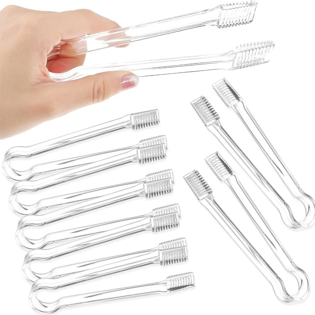 Mini Ice Clip Clear Food Safe Buffets Serving Tongs For Dessert Party Supplies