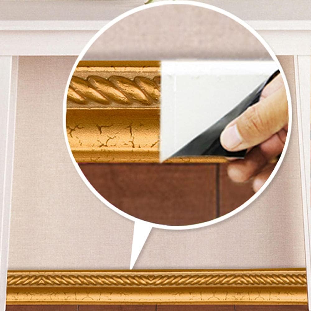 Peel and Stick Wallpaper Border Self-Adhesive Wall Border Sticker Home Ceiling Decorative Border for Bathroom Living Room Kitchen Brown Crack 10 X 1000cm