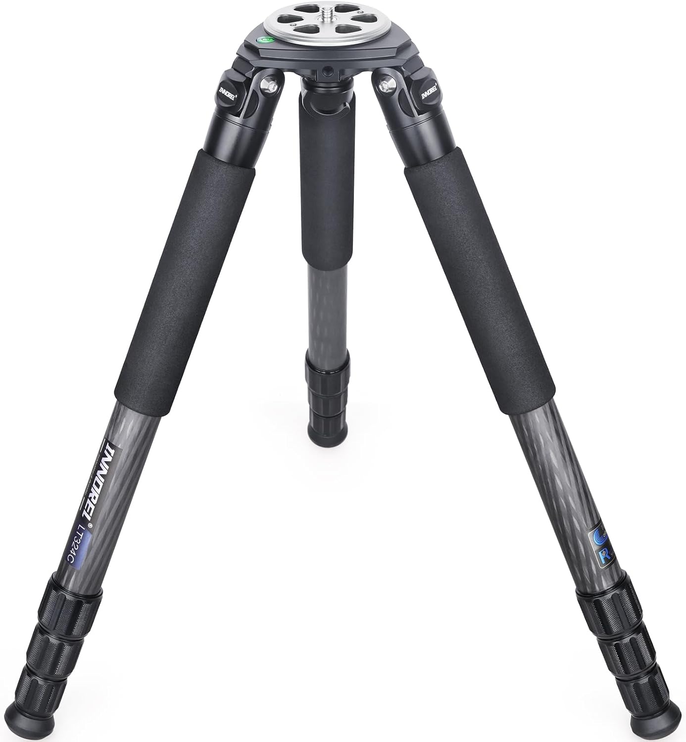Portable Carbon Fiber Tripod-INNOREL LT324C Professional Heavy Duty Tripod Stand for Camera,Bird Photography,DSLR,Max Load 66pounds/30kg,Max Height 57inches/146cm Black