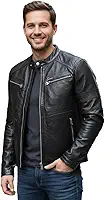 Jaqueta Masculina Couro Legitimo Bovino Motoqueiro