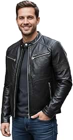 Jaqueta Masculina Couro Legitimo Bovino Motoqueiro
