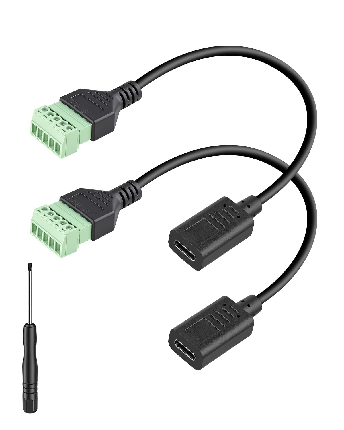 Кабель USB C з 5-контактним роз'ємом USB-C без пайки та гвинтовими клемами
