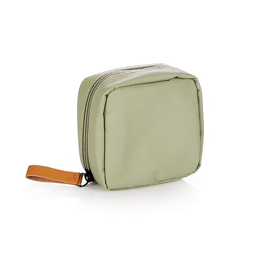 Hekyip Mini bolsa de cosméticos, bolsa de maquillaje de viaje, bolsa de cosméticos portátil impermeable para niñas y mujeres, mini (verde mini)