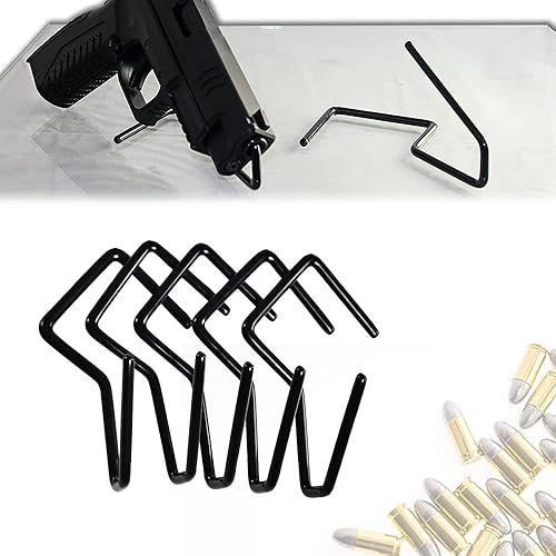 G-PLUS Soporte de exhibición para pistola, paquete de 5 unidades, soporte de almacenamiento seguro, soporte de exhibición individual, color negro