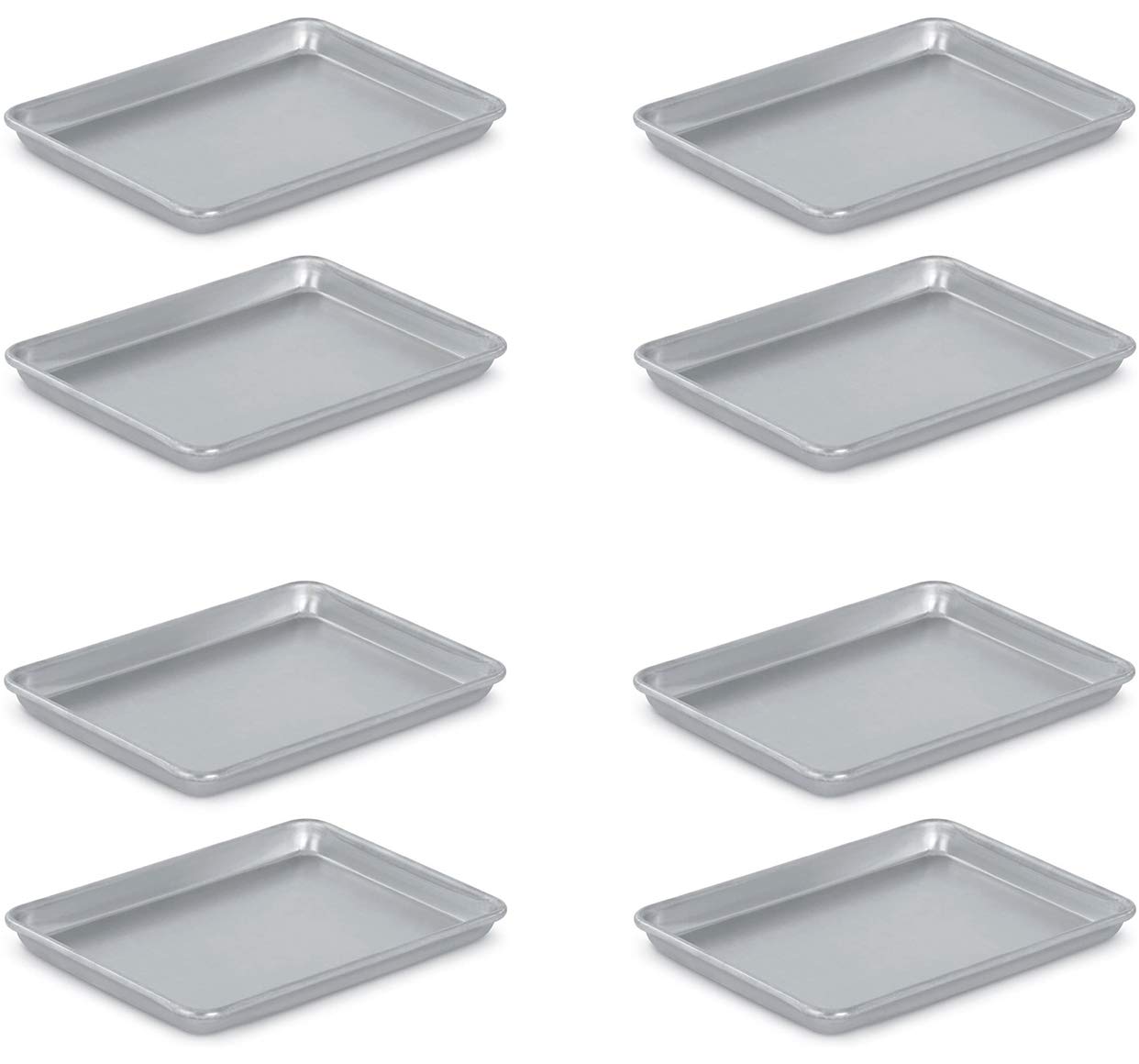 Vollrath (5220) Wear-Ever Collection Quarter-Size Sheet Pans, (9 1/2-Inch x 13-Inch, Aluminum) (Four Pack)