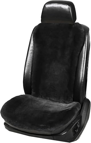 2 paquetes de fundas de asiento delantero de piel de oveja australiana genuina de lana natural, almohadilla protectora suave y cálida para invierno,