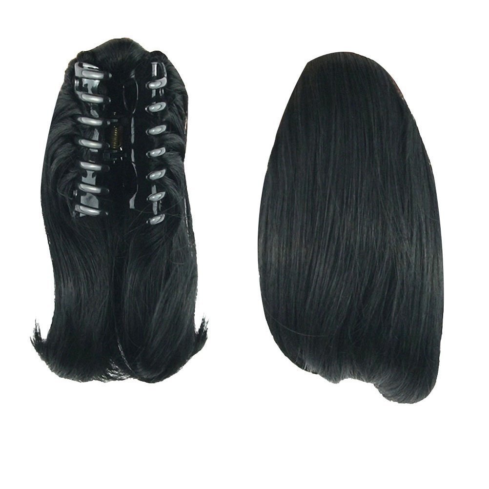 S-ssoy 10″ Women’s Short Straight Claw Clip On In Ponytail Pony Tail Hair Extension Synthetic Wig Hair Piece Hairpiece for Girl Lady Women, 4010