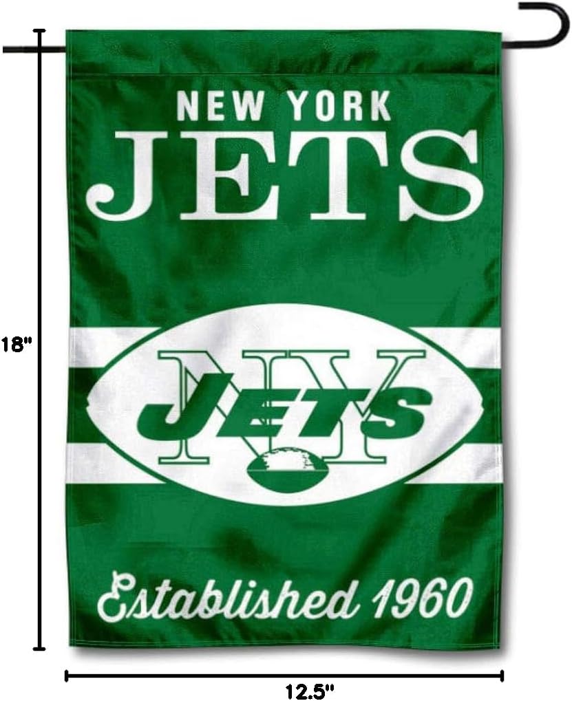 Jets Throwback Retro Vintage Garden Flag Double Sided Banner - Image 5