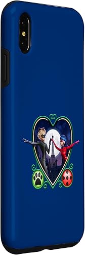 Miniatura 3 de Funda con diseño de corazón de la película para iPhone XS Max Miraculous Ladybug and Cat Noir