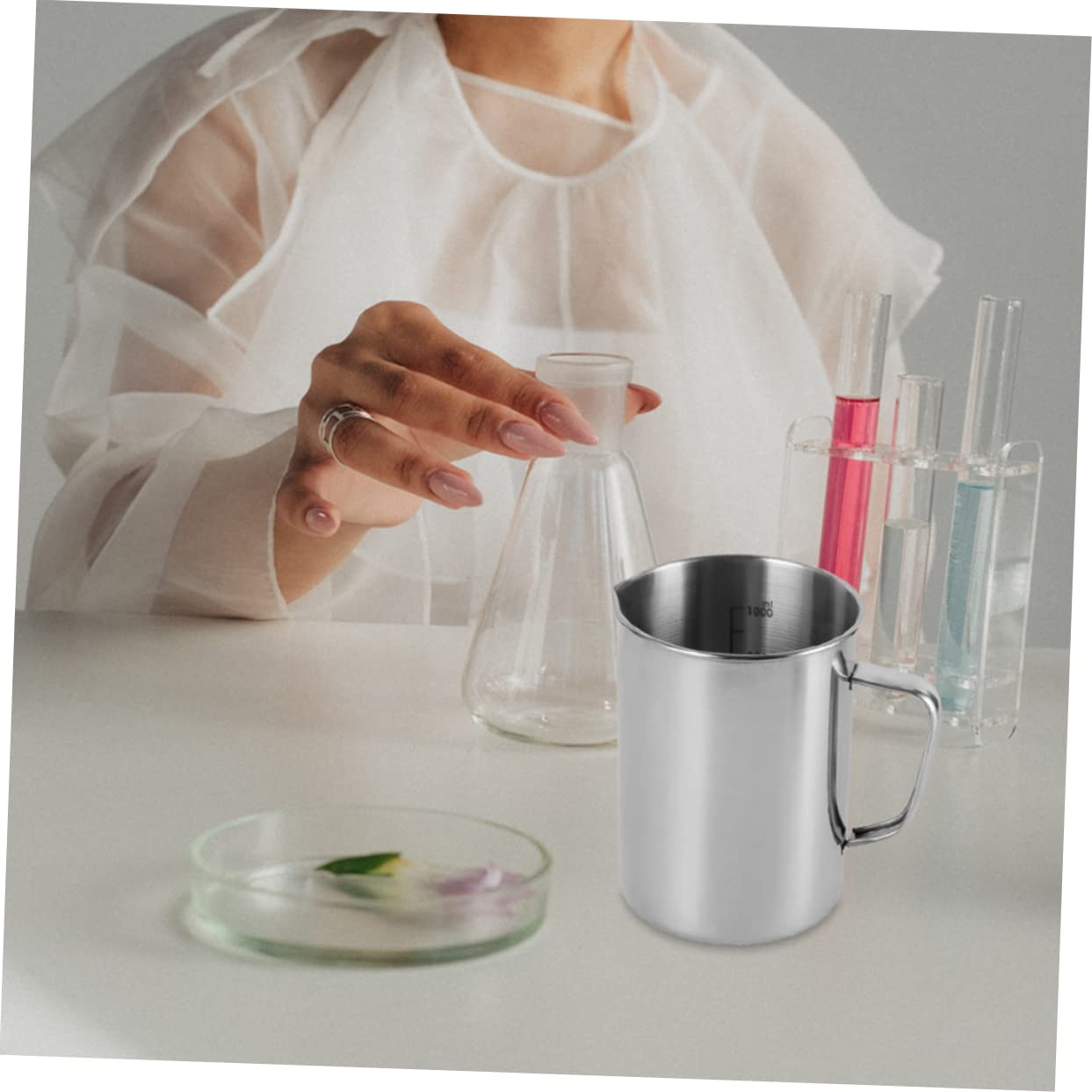 TOPBATHY 2stücke Laboratory Messbecher Mit Präzisionsmessung Für Küche Und Labor Rostfrei Und Leicht Zu Reinigen Für Flüssigkeiten Und Zutaten