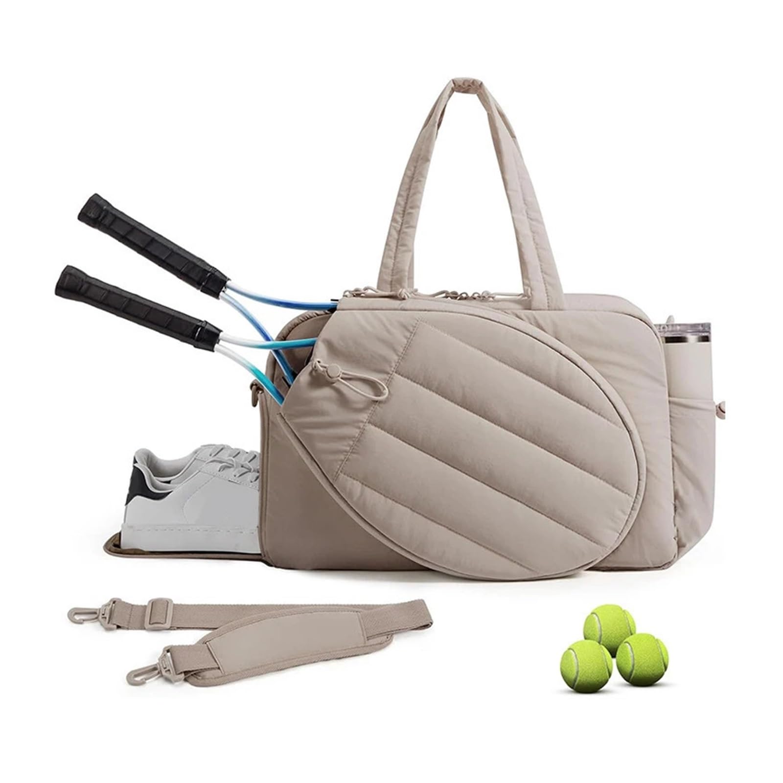Mochila Tenis Mochila Profesional for Raquetas: Bolsa De Tenis De Calidad Turística con Zona Ventilada for Zapatos Y Almacenamiento Multicapa (Organizador De Equipo Deportivo)