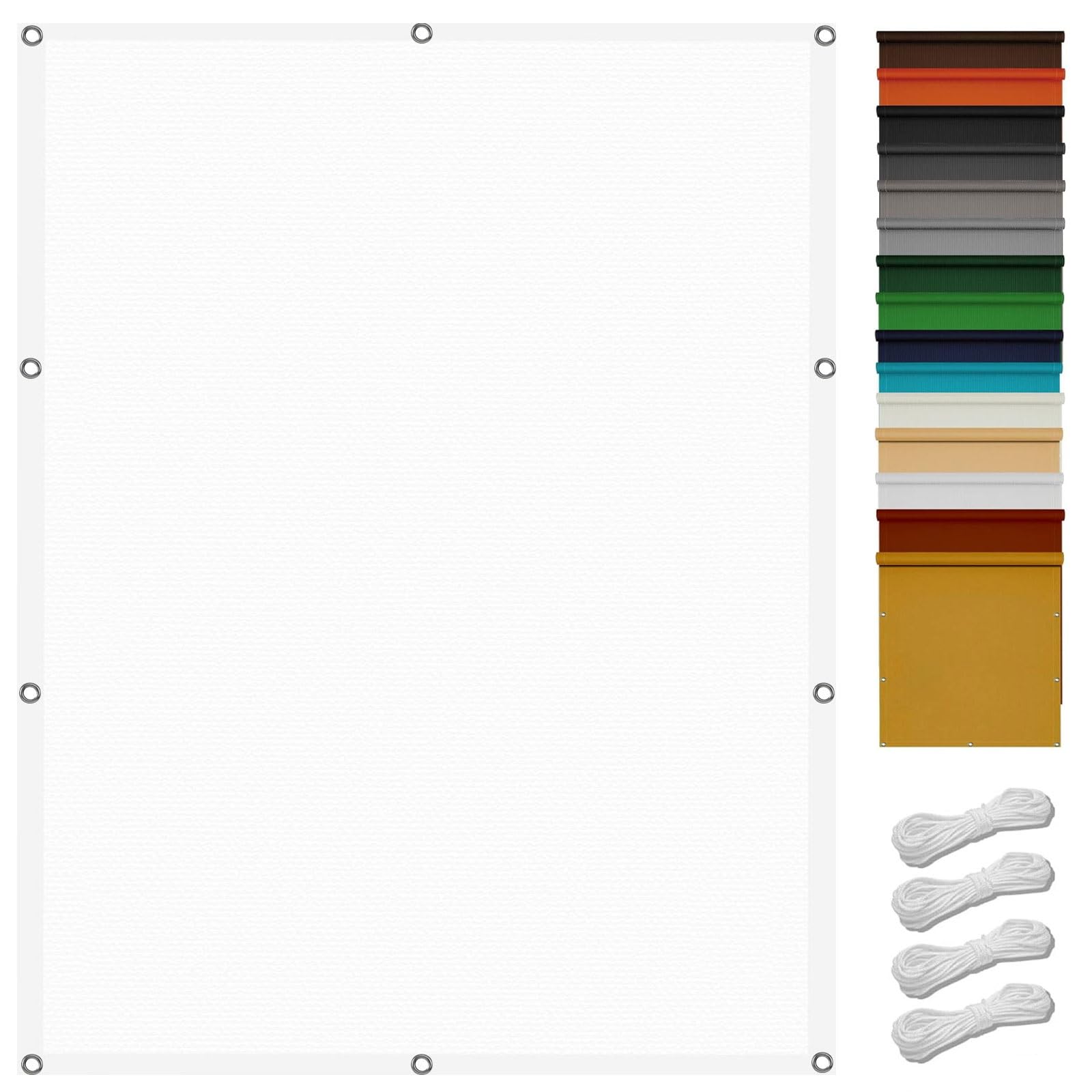 Voile d'ombrage blanc 3.5x5.5m pour sublimer terrasses et balcons