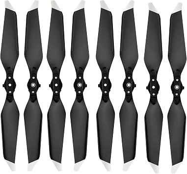 Propeller for DJI Mavic Pro Platinum - 4 Pairs Replacement Blades, Low Noise, Quick Release, Silver Tips