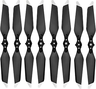 Propeller for DJI Mavic Pro Platinum - 4 Pairs Replacement Blades, Low Noise, Quick Release, Silver Tips