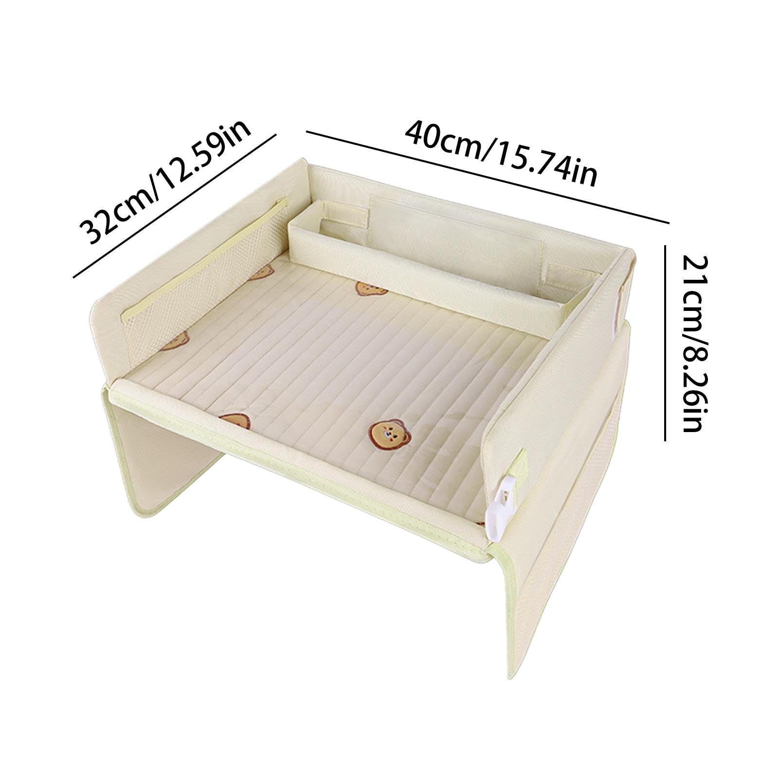 Plateau siège d'auto, Plateau siège Pliable imperméable à Plusieurs Poches, Table porgrancapacité pour Manger, Dessiner, Plateau siège Voyage en Voiture pour Le