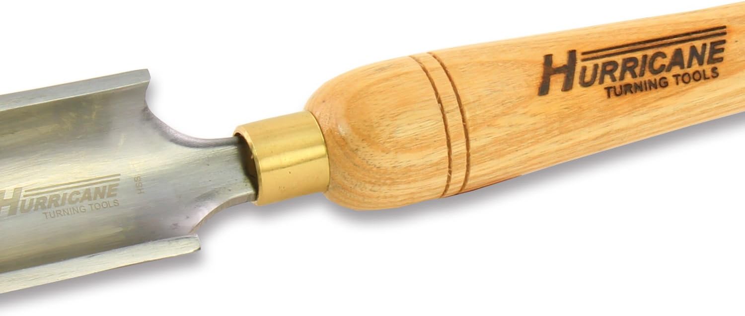Hurricane Turning Tools, HTT-109, High Speed Steel, 2" Spindle Roughing Gouge for Woodturning