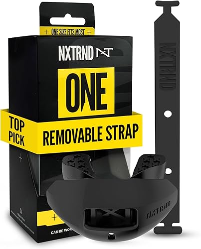 Miniatura 63 de Nxtrnd One - Protector bucal de fútbol, correa incluida, se adapta a adultos y jóvenes (azul claro)