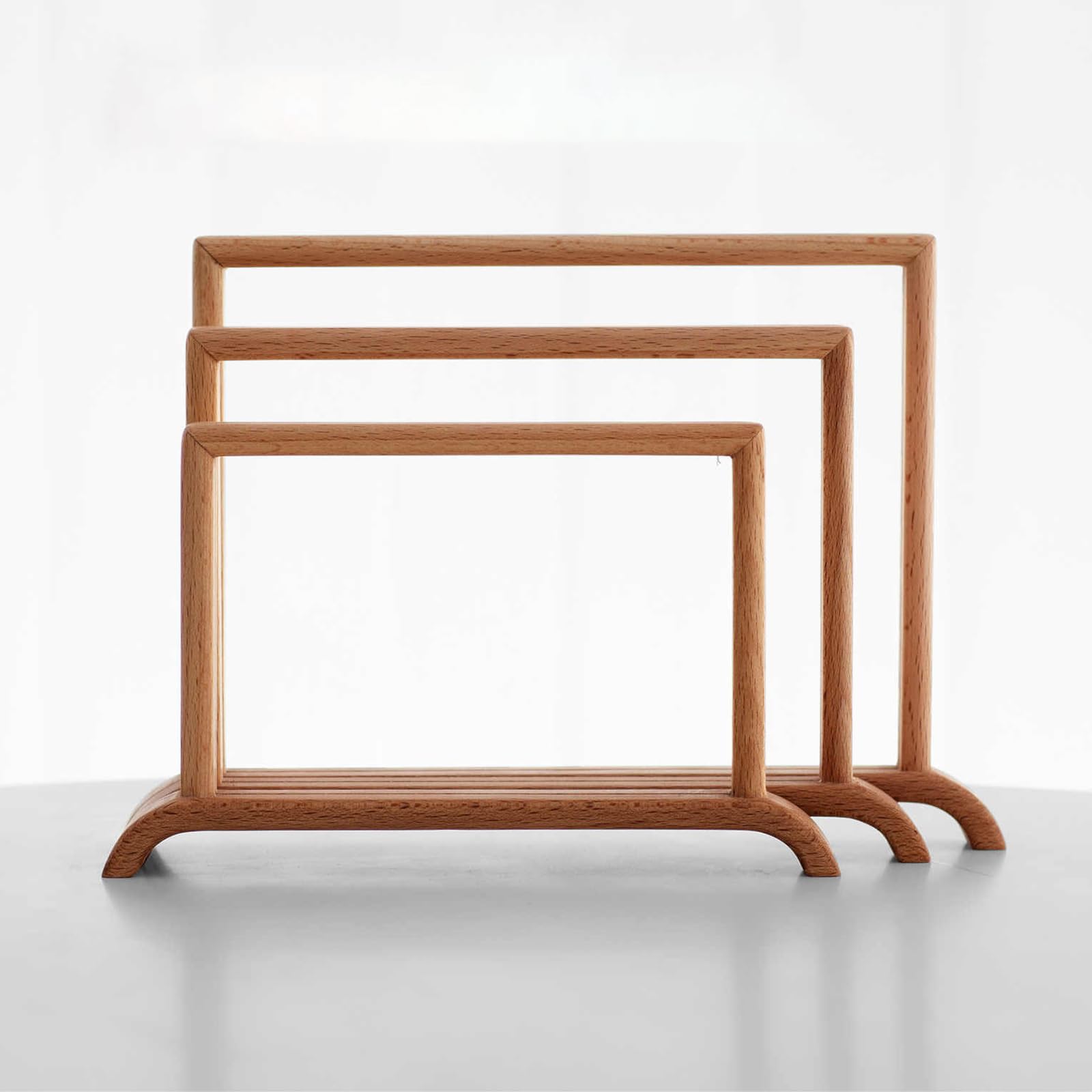 Ramka do zdjęć, A4 Drewniana Pływająca Rama Podwójna Szklana Wyświetlacz Fotograficzny Dwustronny(Black Walnut Horizontal Section,8 inches)