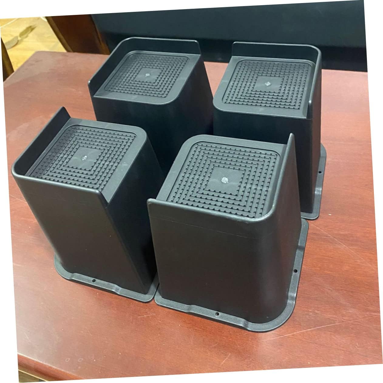 Alipis 4pcs Furniture Risers Multi-Function Desk and Bed Frame Elevators Non- Base for Sofa Couch Table and Cabinet Material for Stability and Support