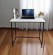 مكتب كمبيوتر من التميز المدني للمنزل والمكتب والدراسة والكتابة واللاب توب والاعمال، موديل T00319 - لون (أبيض)