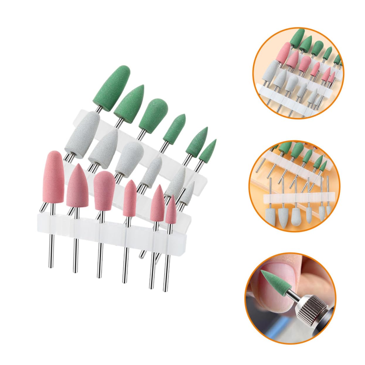 Healvian 72piezas Brocas De Para Manicura De Para Limpiar Cutículas y Pulir Uñas Profesional y Personal