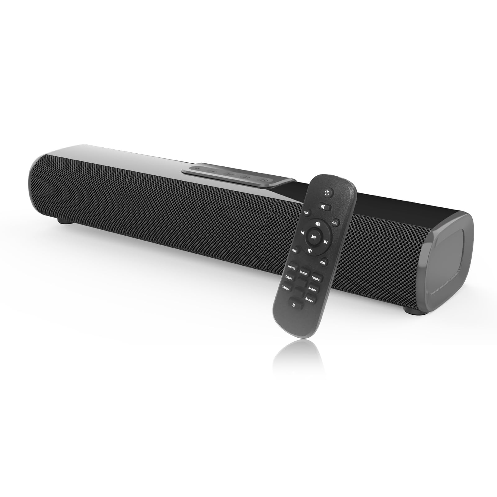 Altoparlante TV, Bluetooth 5.0 con HDMI ARC SPDIF USB AUX, Audio Surround da 60 W, modalità Notizie Film Musicali, Telecomando, per TV PC Telefono (Norma europea)
