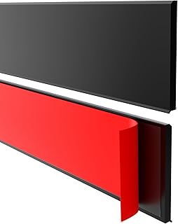 Quest Selbstklebende Sockelleiste, PVC Wandabschlussleiste PREMIUM - 10 m Rolle, 100 mm hoch, 6,5 mm dick - wasserfest & flexibel - für Wohnungen, Büros und Geschäftsräume - Schwarz