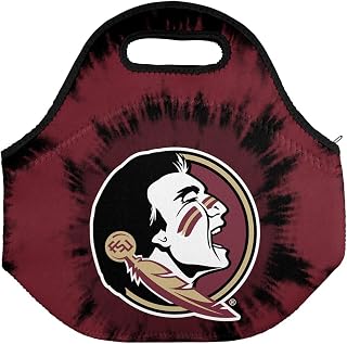 Campus Lab Florida State University Tie-Dye Soft Neoprene Lunch Bag, Lightweight, Insulated, Reusable for School, Work, Office