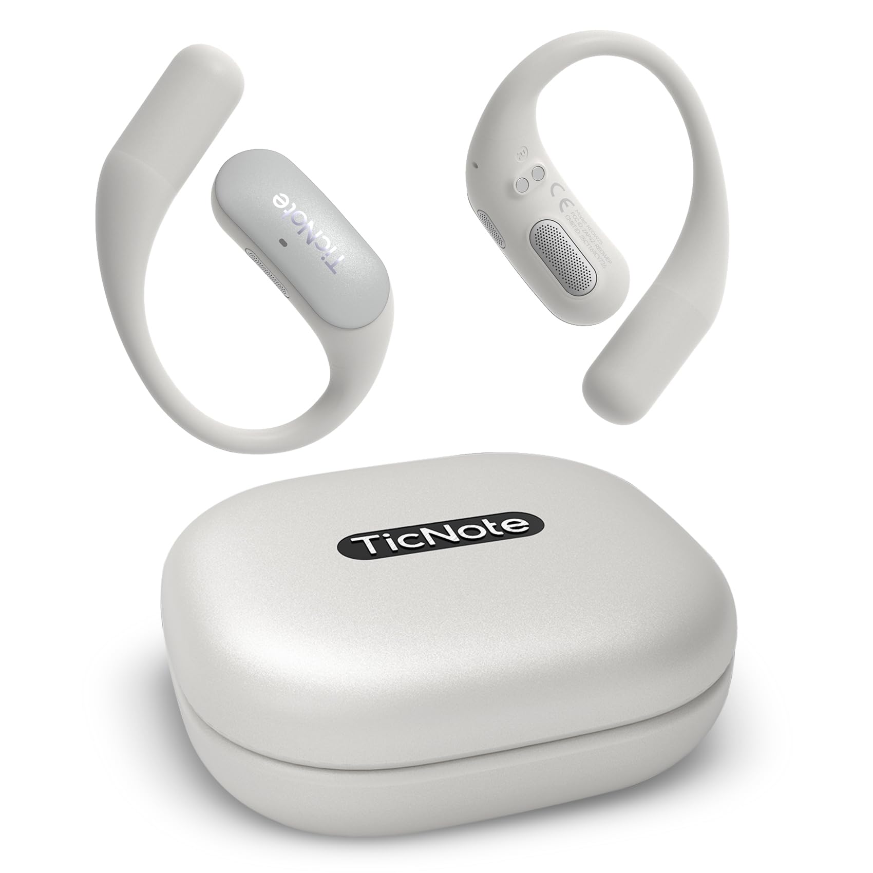 TicNote Pods Wearable AI Voice Recorder, AI Transcribe & Summarize, App Control, AI Note Taker for Lectures, Meetings & Calls, Supports 120+ Languages, Wi-Fi Version
