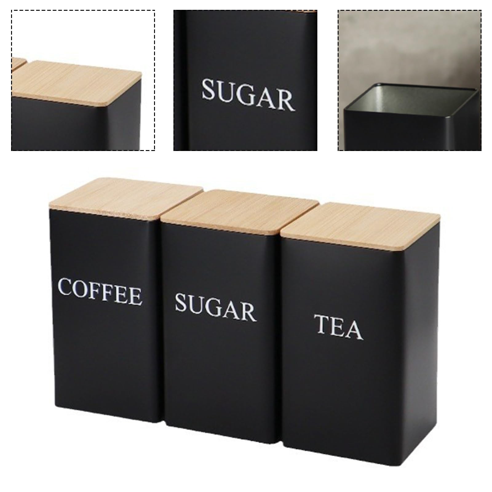Behälter für Kaffee, Tee, Zucker, mit großem Fassungsvermögen, Lebensmittelkonservierungsbehälter, Heimdekoration, Zubehör