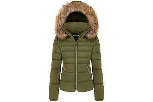 bodilove Women's Winter Quilted Puffer Short Coat Jacket