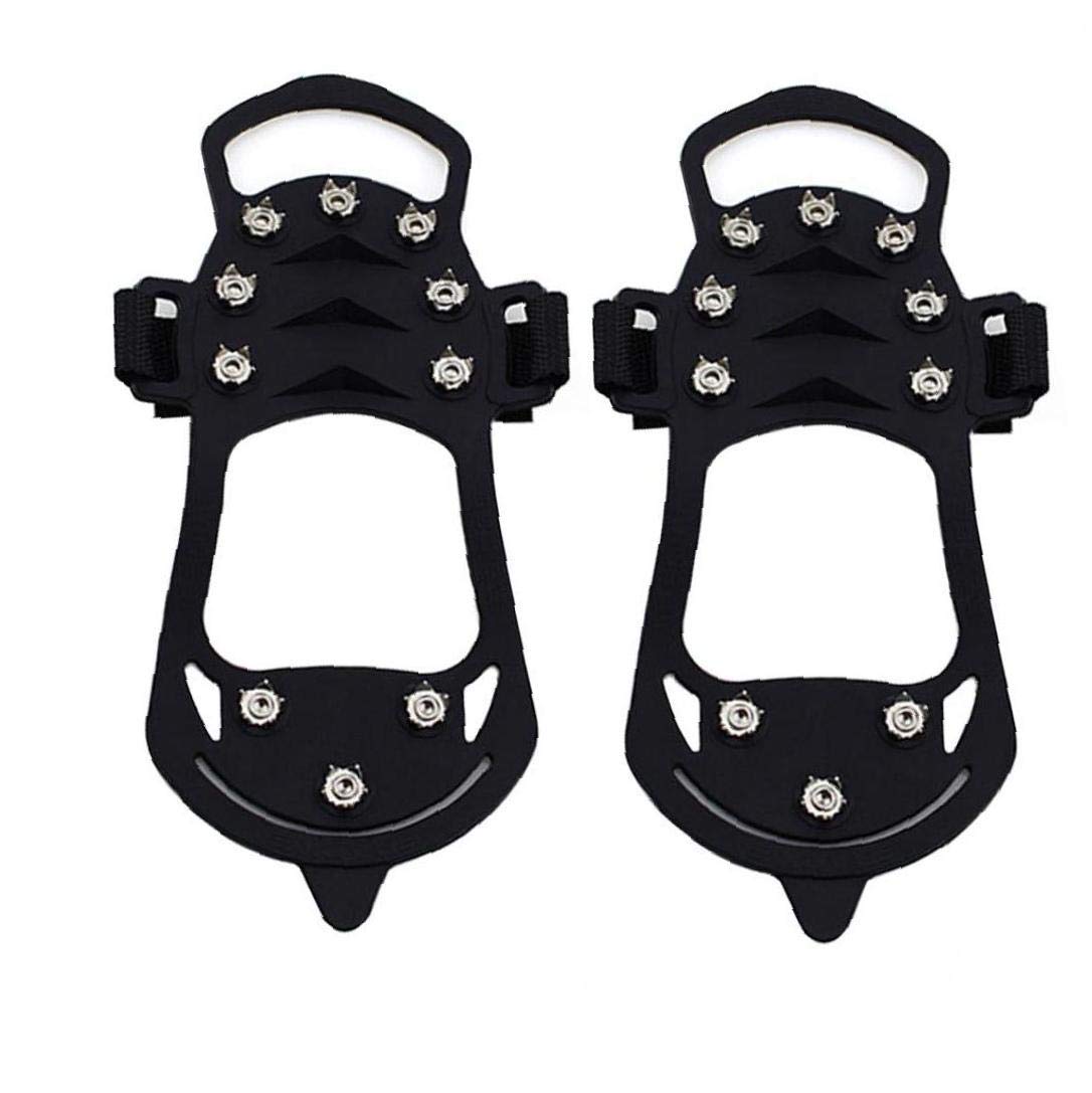 Eisgriffe Schnee Steigeisen Traktionsklampen Schuhstiefel Greifer Anti Slip 10 Stollen Spikes für Winterwandern