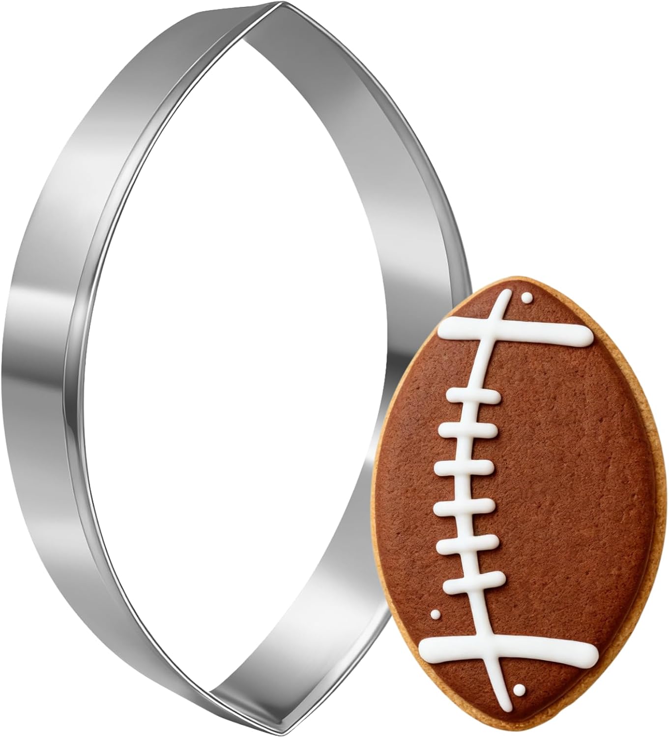 Football Cookie Cutter, Stainless Steel Oval Baking Tool