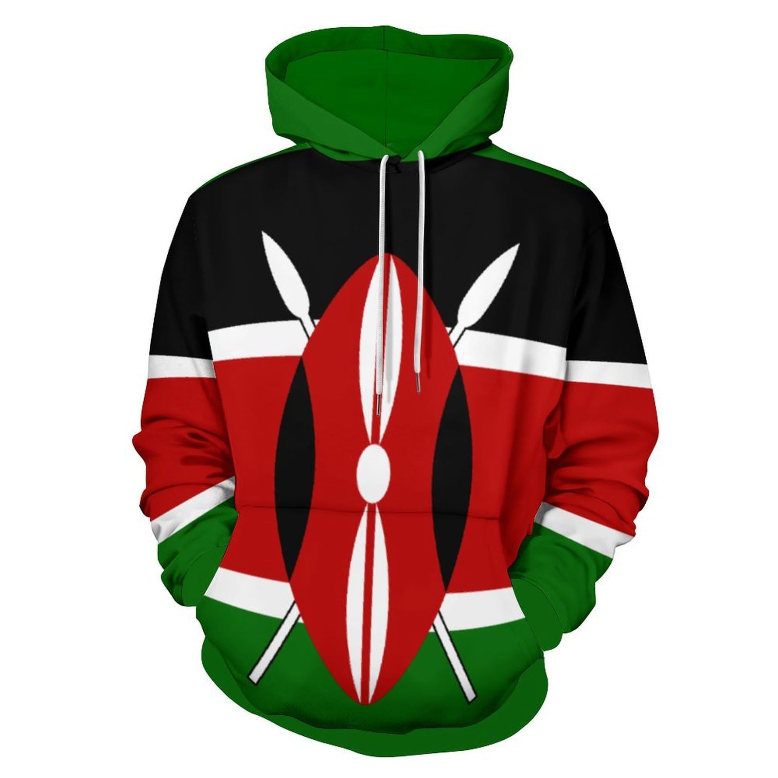 Sweat à Capuche Kenya 3D au Design Graphique Pull Harajuku Tendance - 8