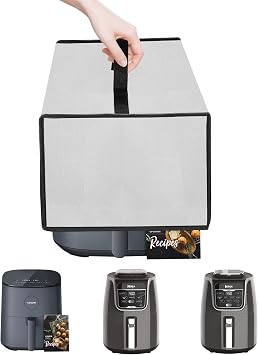 Cover for COSORI Air Fryer 9-in-1 5Qt, Ninja AF161 Max XL Air Fryer and Ninja AF150AMZ Air Fryer 5.5Qt Waterproof Dust-proof Airfryer Cover 15"D11.4"W13.8"H Silver