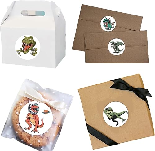 Miniatura 6 de 600 calcomanías de dinosaurio para niños de 1.5 pulgadas, calcomanías de recompensa de dragón para estudiantes, profesores, aula, suministros de