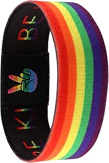 Rainbow LGBT Pride Bracelet for Women Men, Stretch Elastic Band, LGBTQ Wristbands for Pride Month Decorations, Trans Lesbian Accessories Outfits Merch Gifts