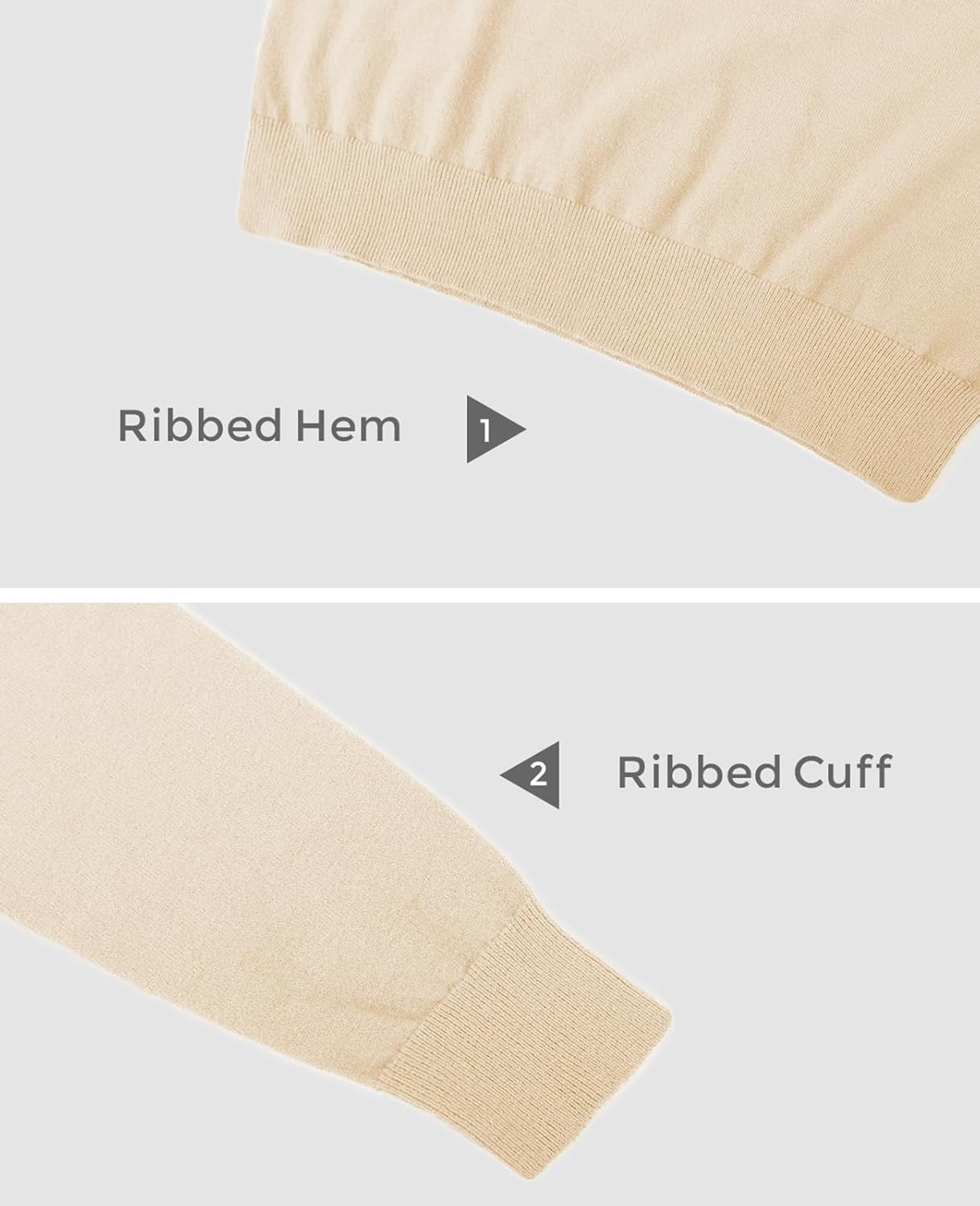 QUALFORT Women's Sweaters Long Sleeve Soft Lightweight Basic Knitted Pullover Sweater - Image 5