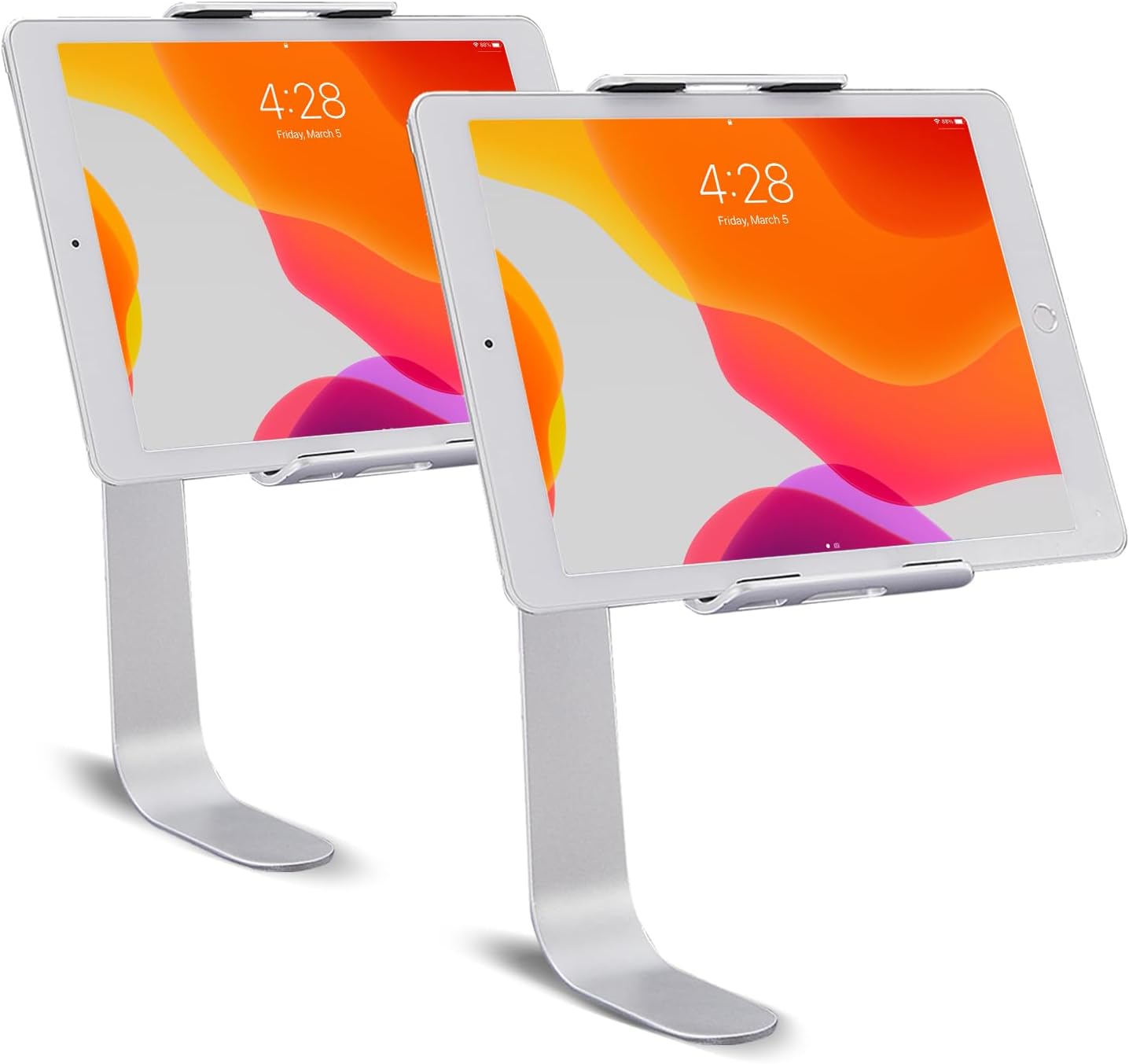 Home Theater Seating Series Swivel Tablet and Cell Phone Holder Sofa Accessories,2 Sets Sliver