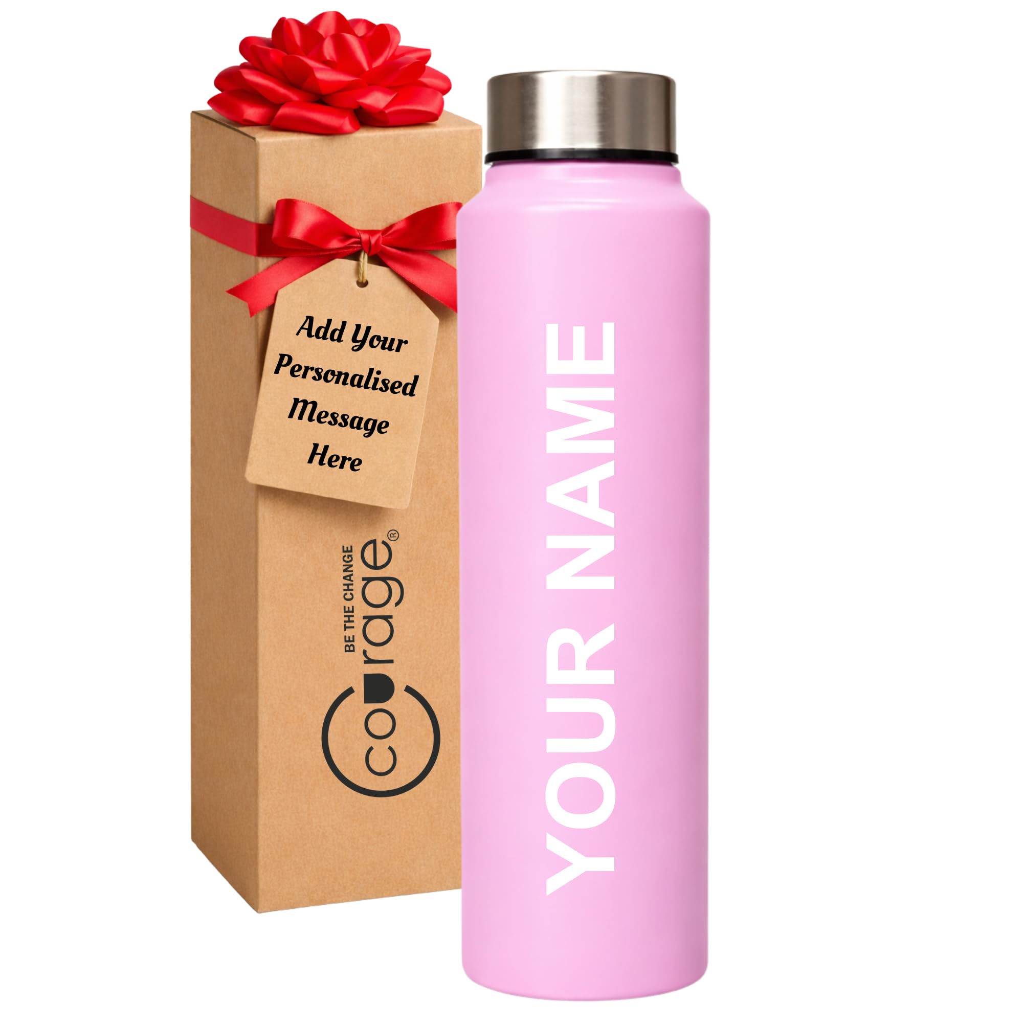 Courage Personalised Stainless Steel Water Bottle 1 Litre | Custom Name Engraved Bottle | Leak-Proof, BPA-Free, Rust-Resistant | Stylish Gift for Kids, Women & Men | Office, School & Gym Use (Green) — Amazon image 13