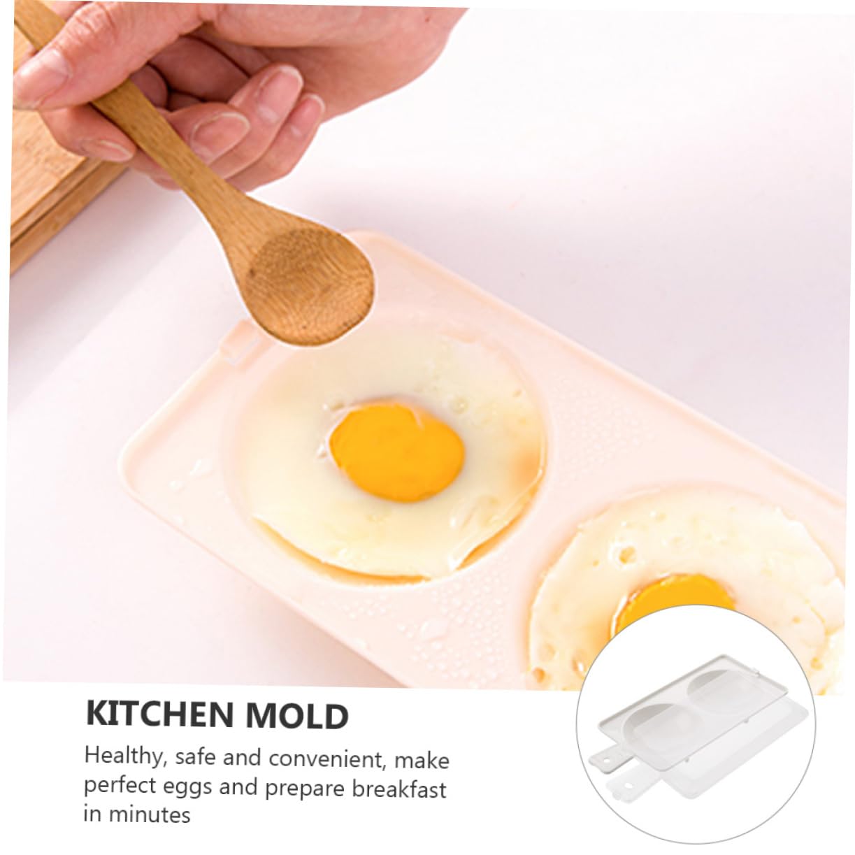 Alipis Microwave Egg 3 Pack Steamed Egg Non-stick Pp Easy to Clean for Breakfast Random