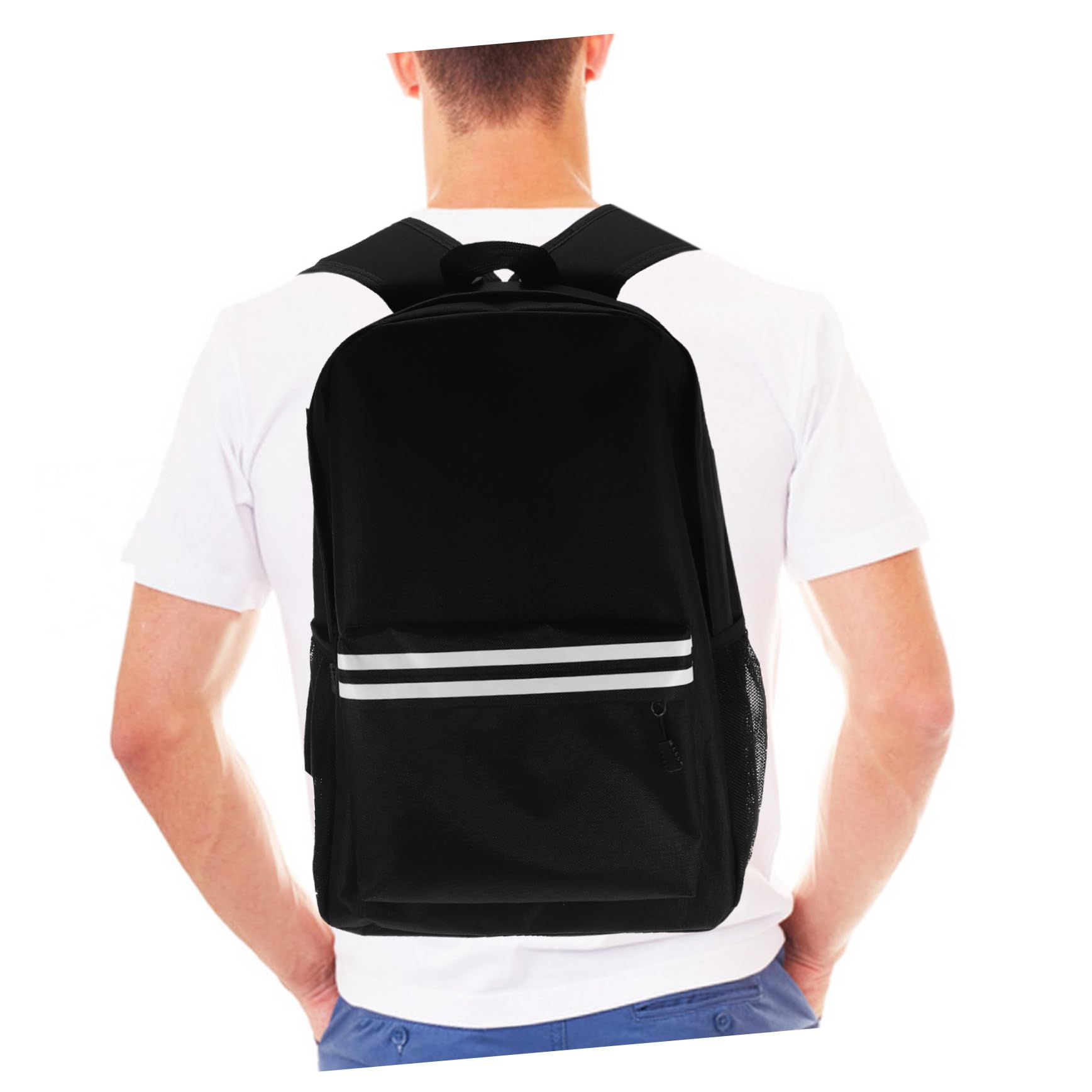Mochila para Portátil para Hombre Negra de Tela Oxford