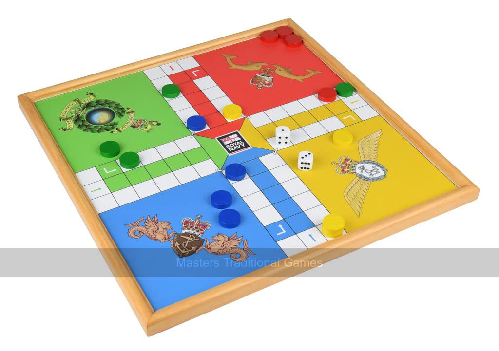 Wooden Uckers Game - Royal Navy Edition, One Colour, Large